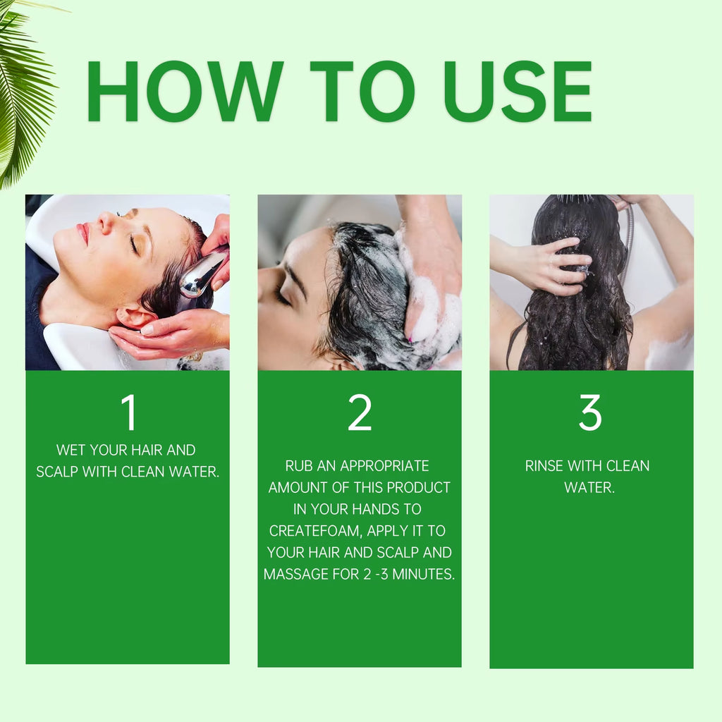 300ML Batana Oil Shampoo Nourishing Hair Strengthens Restore Damaged Split Hair Scalp Cleansing Dandruff Control Hair Shampoo