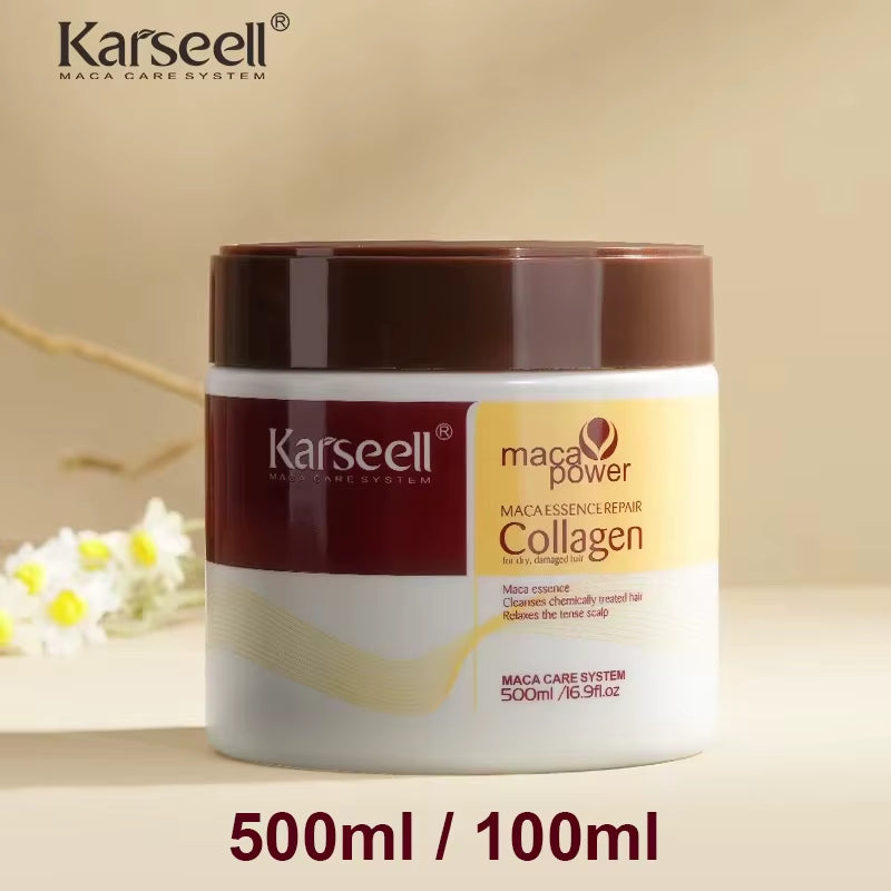 Collagen Hair Treatment Deep Repair Conditioning Argan Oil Hair Mask Essence for Dry Damaged Hair 100Ml/500Ml