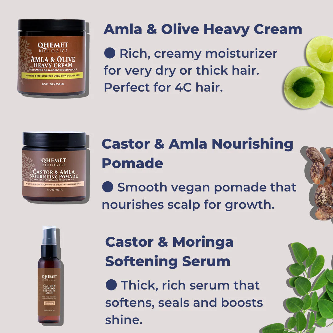 Castor Oil Collection for Moisture & Growth