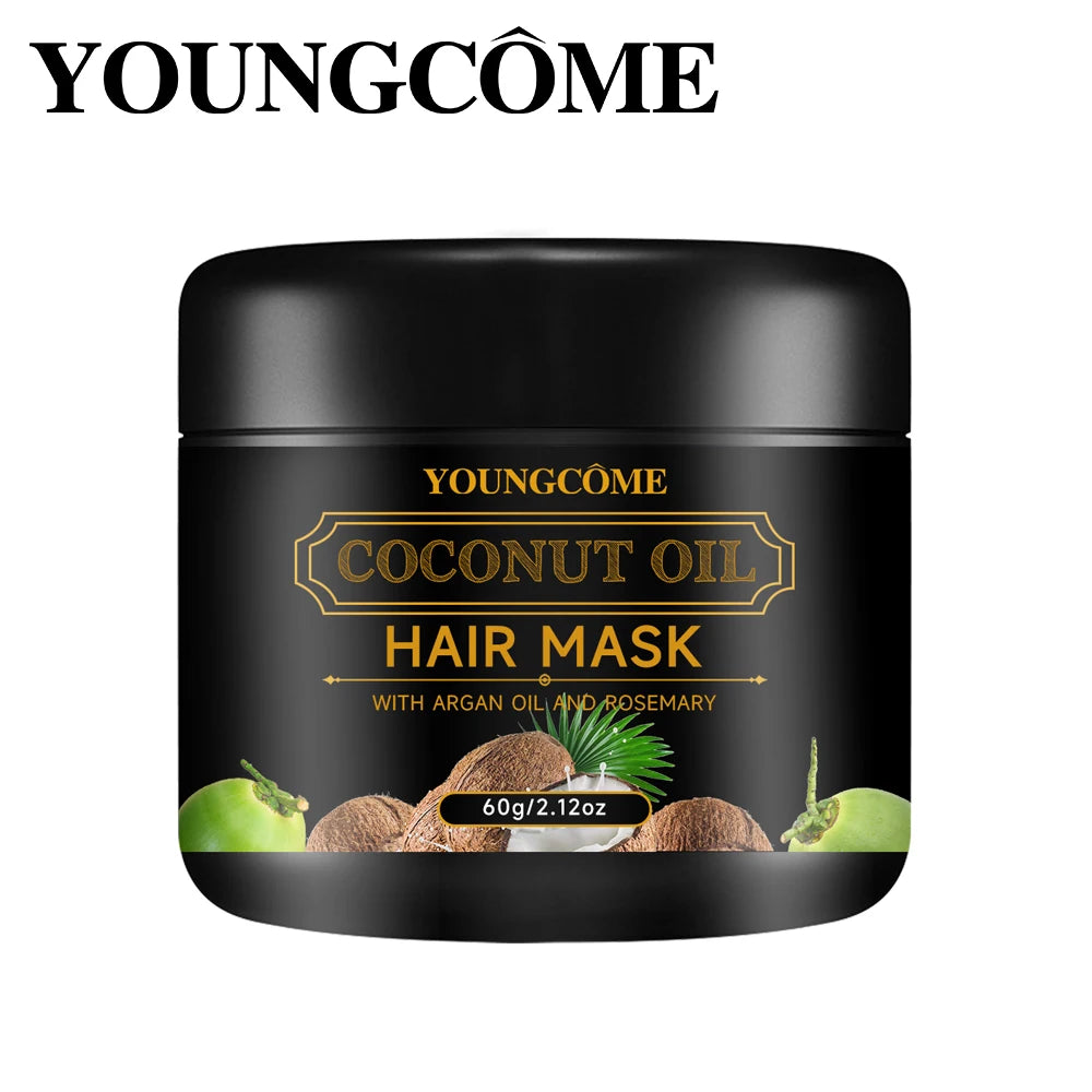 Coconut Oil Hair Mask-Contains Rosemary Ginger Extracts,Moisturizes Nourishes Hair, Roots to Tips, Suitable for All Hair Types