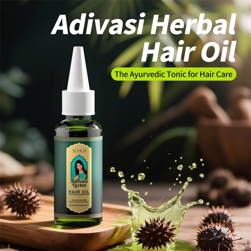 Ayurvedic Hair Growth Oil India Adivasi Organic Hair Growth Serum anti Hair Loss Fast Regrowth Thicken Oils Hair Growth Products